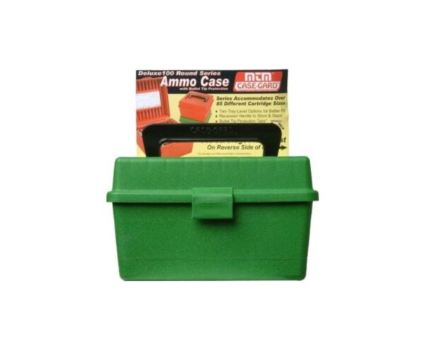 MTM Deluxe 100 Round Rifle Ammo Case with handle