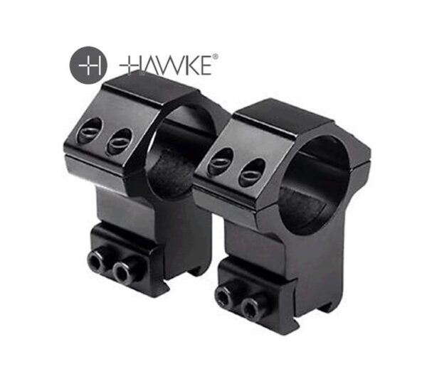 Hawke Ring Mounts 9-11mm 1" High Double Screw