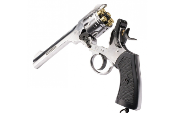 Webley MKVI Service Revolver Silver Finish - 4.5mm BB Air Pistol
