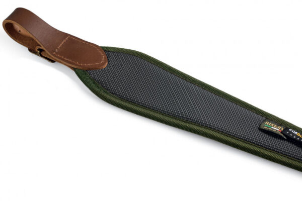 Riserva Rifle sling in leather with ammo holder - natural tanned leather - Image 2