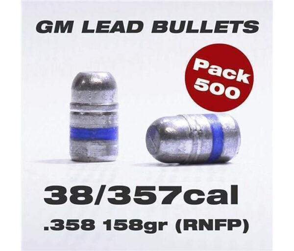 GM Lead Bullets .358 158gr (RNFP) Pk500 38/357cal - Image 2