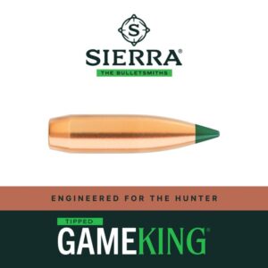 Sierra .22 Cal (.224) 69gr Tipped GameKing TGK Bullet Heads, Pack of 100