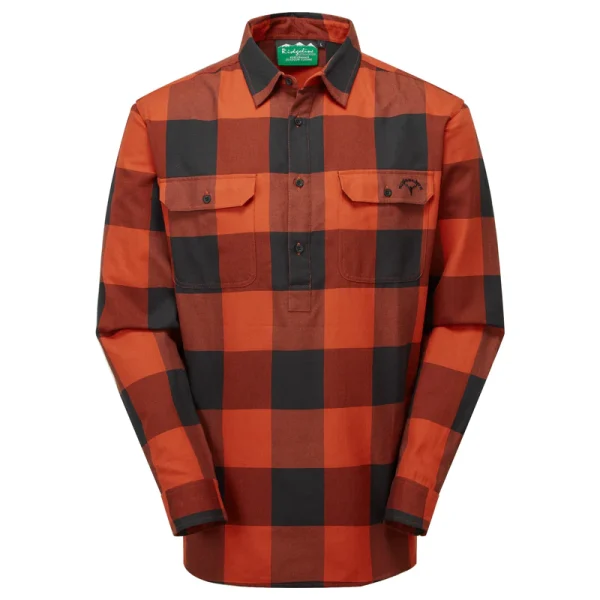 Ridgeline Mens Yukon Organic Cotton Shirt Rust