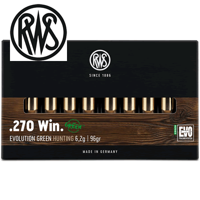 RWS .270 Win 96gr Evo Green Lead Free Rifle Ammunition