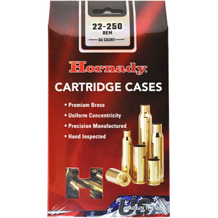 hornady rifle brass 22 250 rem 50 pack horn 8610 2