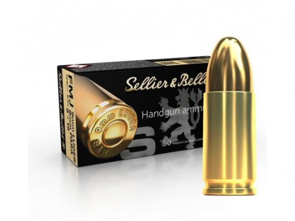 SELLIER & BELLOT 9MM LUGER 124 GR FMJ AMMUNITION