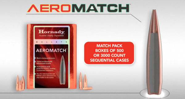 Hornady 22 Cal .224 77gr HPBT AEROMATCH 500pk - Image 2
