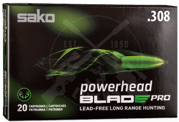 Sako .308 Win 130gr Powerhead Blade Pro Lead Free Ammo