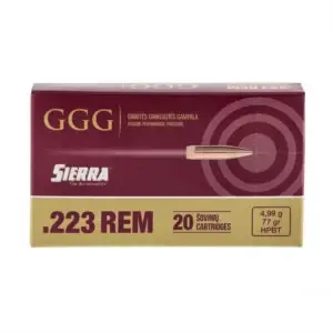 GGG .223 Rem 77gr Sierra MatchKing HPBT Ammo