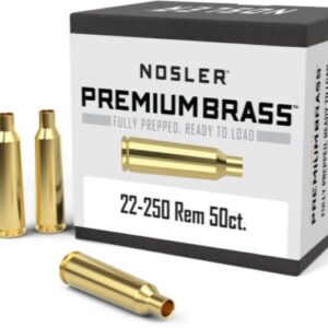 Nosler 22-250 Rem Premium Brass Cases (50 Pack)