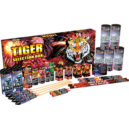 Cube Fireworks Tiger Selection Box 26pce