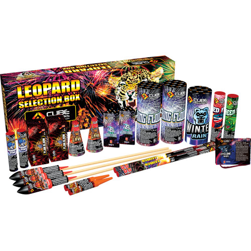 Cube Fireworks Leopard Selection Box 21pce