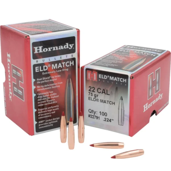 Hornady 22 Cal .224 75 gr ELD Match Heads