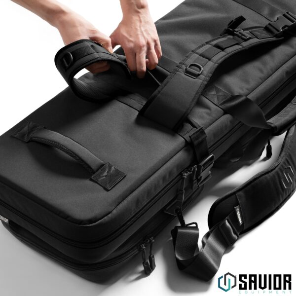 Savior Equipment Specialist LRP Rifle Case – Premium Long-Range Precision Rifle Bag The Savior Equipment Specialist LRP Rifle Case raises the standard for what a precision rifle case should be. Engineered for serious long-range shooters, this bag combines rugged protection, modular storage, and luxury-grade materials typically found only in premium tactical rifle bags and military drag bags. Designed to carry everything from precision rifles to optics and field gear, it's the ultimate transport solution for shooters who demand reliability, durability, and professional-level performance. Unmatched Protection for Long-Range Rifles Crafted for stability and security during transport, this rifle case includes: 360° Thick XPE Closed-Cell Foam Padding for impact protection Long-Range Precision Rifle Compartment tailored for scoped rifles All-New Scope + Muzzle Cover with integrated carry handle Full 600D Exterior & Interior Shell with reinforced stitching Ripstop Exterior for enhanced tear resistance Lays Completely Flat for easy loading, configuration, and cleaning Whether transporting a precision bolt gun, tactical rifle, or competition setup, this case protects your gear like a premium luxury rifle bag should. Optimized Storage for Field, Competition & Deployment Beyond rifle protection, the Specialist LRP excels as a field bag, range deployment bag, and mission-ready rifle case. Integrated Storage Features MOLLE Strips + 3 Frayless Hook & Loop Straps Three Zippered Accessory Pockets Cleaning Rod Sleeve (per size) Spotting Scope Compartment with included pistol sleeve Large Tripod Compartment for field shooting setups LCM Loop Panel with four hook & loop straps 2 Removable CORE8x4 Pouches for tools, ammo, or essentials Transport Options Hidable Padded Backpack Straps for hands-free carry Adjustable Shoulder Strap Seatbelt-Grade Webbing Straps & reinforced grab handles Savior KAM Lockable Zippers & Hardware Perfect for PRS shooters, hunters, instructors, and field professionals who need a strong rifle bag that can keep up with rugged environments. Premium Materials & Construction Built with the durability expected in top-tier rifle cases and military-grade drag bags. Tech Specs 600D tactical-grade woven shell Ripstop reinforced exterior XPE closed-cell foam for shock absorption Savior KAM lockable zippers & hardware Double-stitched seams and woven cinch straps Sternum strap for improved load bearing Morale patch panel Hook & loop fasteners throughout Every detail reflects the quality expected from elite rifle transport bags. Available Sizes & Internal Dimensions 47” Model External: 48” x 13.5” x 7.5” Internal: 47” x 13” x 4” Large Zippered Pocket: 21.5” x 12” Mesh Pockets: 12” x 12” Small Exterior Pocket: 14” x 12” x 3.5” Pistol Sleeve: 10.5” x 10.5” Tripod Pocket: 29.5” x 12” x 3.5” Scope Cover: 20.75” x 7” x 2” Muzzle Cover: 7” x 2.5” x 2.5” Cleaning Rod Sleeve: 41” CORE8x4 Pouches: 8.5” x 4” x 2” 51” Model External: 52” x 13.5” x 7.5” Internal: 51” x 13” x 4” Large Pocket: 23” x 12” Mesh Pockets: 13.5” x 12” Small Exterior Pocket: 18.5” x 12” x 3.5” Pistol Sleeve: 15” x 10.5” Tripod Pocket: 29.5” x 12” x 3.5” Scope Cover: 20.75” x 7” x 2” Muzzle Cover: 7” x 2.5” x 2.5” Cleaning Rod Sleeve: 44” 55” Model External: 56” x 13.5” x 7.5” Internal: 55” x 13” x 4” Large Pocket: 23.5” x 12” Mesh Pockets: 15” x 12” Small Exterior Pocket: 20.5” x 12” x 3.5” Pistol Sleeve: 17” x 10.5” Tripod Pocket: 31.5” x 12” x 3.5” Scope Cover: 20.75” x 7” x 2” Muzzle Cover: 7” x 2.5” x 2.5” Cleaning Rod Sleeve: 46” Why This Rifle Case Ranks Above the Competition This LRP rifle case is designed for shooters seeking: A heavy-duty rifle bag that handles long-range setups A premium drag bag alternative with better organization A luxury rifle case with tactical durability A field-ready, competition-grade rifle transport solution A modular rifle case adaptable for optics, tripods, pistols & tools From precision shooters to hunters to tactical professionals, it’s one of the best rifle bags in the market today.