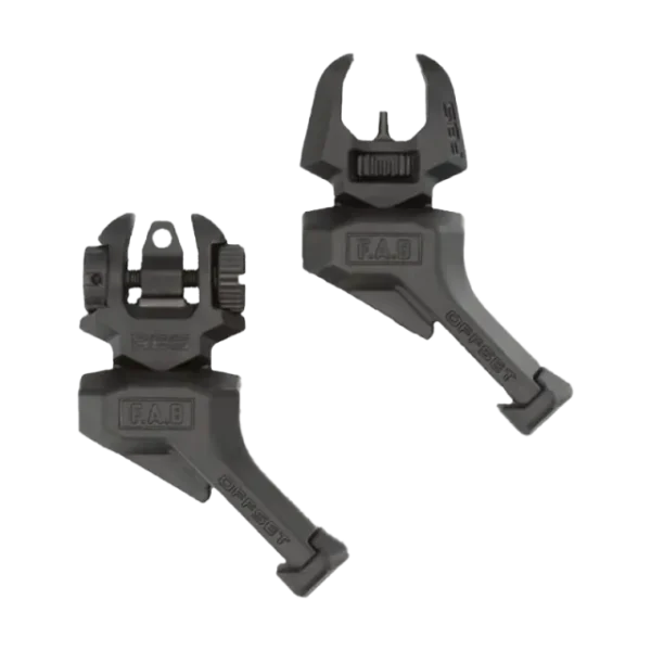 FAB Defense Front And Rear Offset Folding Sights Black