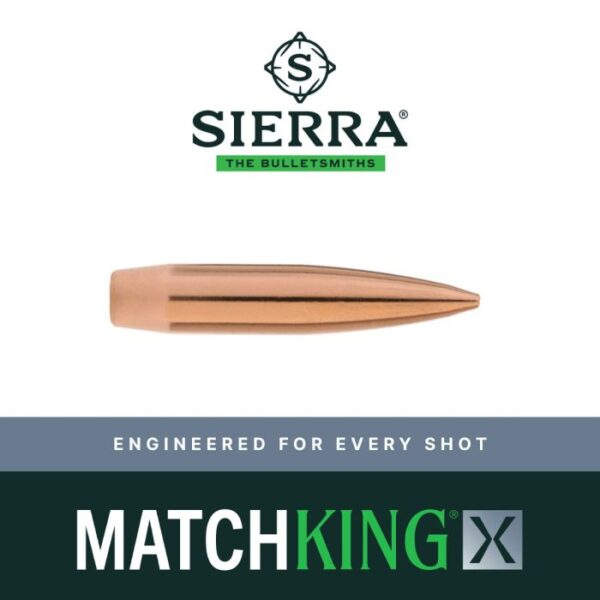 Sierra 6mm / .243 Cal 107gr HPBT MatchKing-X Bullets – 100 Pack