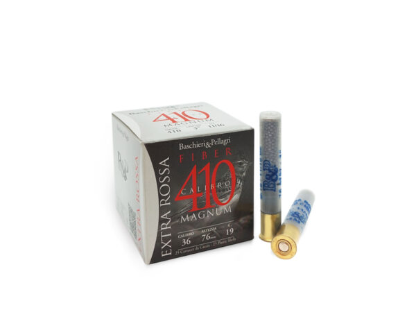 Baschieri & Pellagri 410 Bore 19g No.6 Shot Fibre Wad Shotgun Cartridges