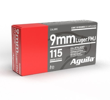 Aguila 9mm 115gr FMJ Ammo