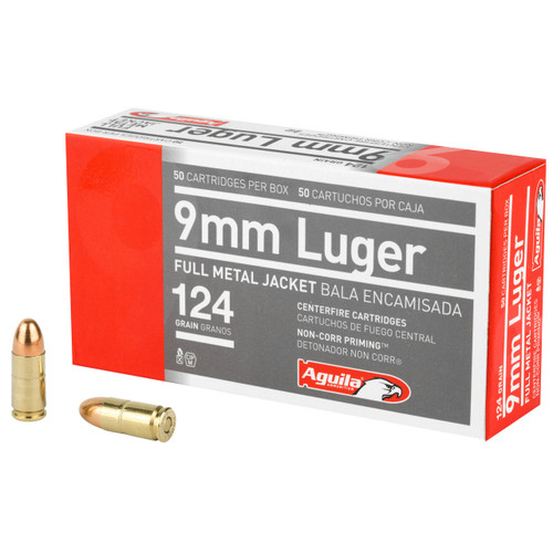 Aguila 9mm 124gr FMJ Ammo
