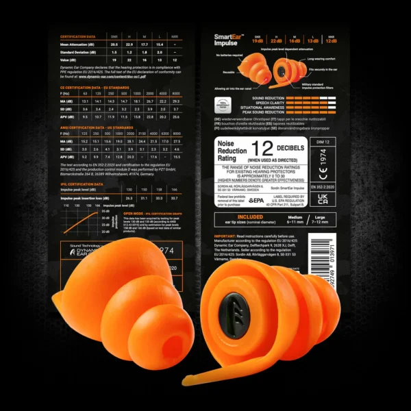 Sordin SmartEar Impulse Shooting Ear Plugs