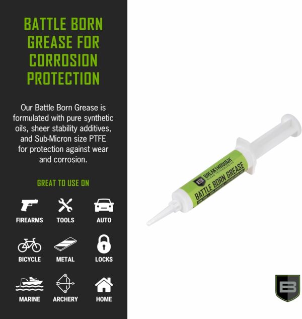 Breakthrough Battle Born Gun Grease with PTFE 12cc Syringe