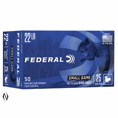 Federal .22LR 25gr #12 Bird Shot Lead Ammo