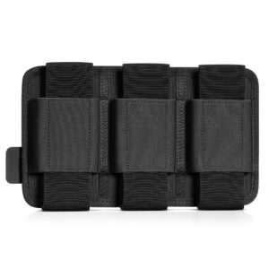 Savior Equipment AR-15 AK-47 Mag Holder 3-Slot Black with Hook Backing