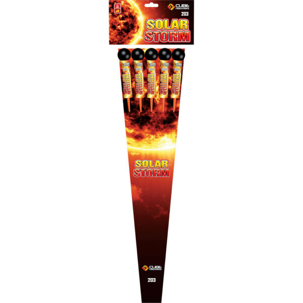 Cube Fireworks Solar Storm Rocket 5pce