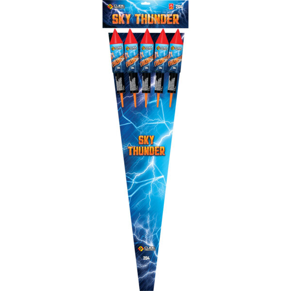 Cube Fireworks Sky Thunder Rocket 5pce