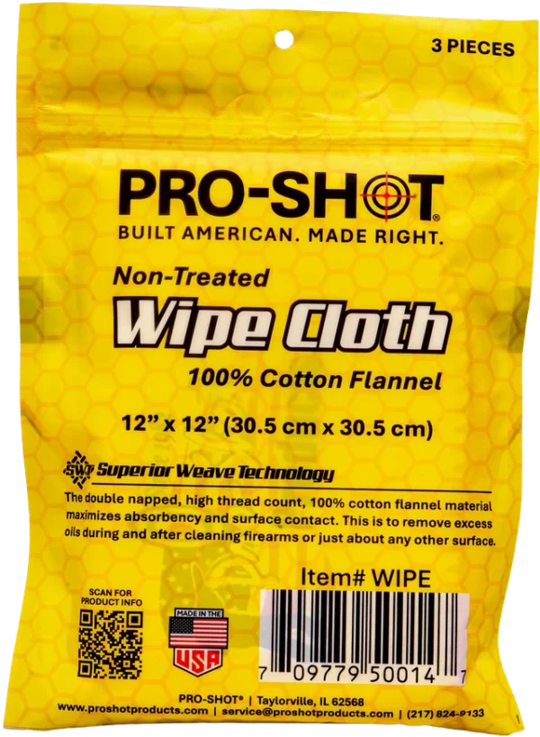Pro Shot Non-Treated Wiping Cloth - 3 Qty