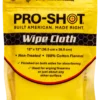 Pro-Shot Non-Treated Wiping Cloths 3 Pack, made from 100% cotton flannel for cleaning guns, knives, optics and tools. Reusable and machine washable